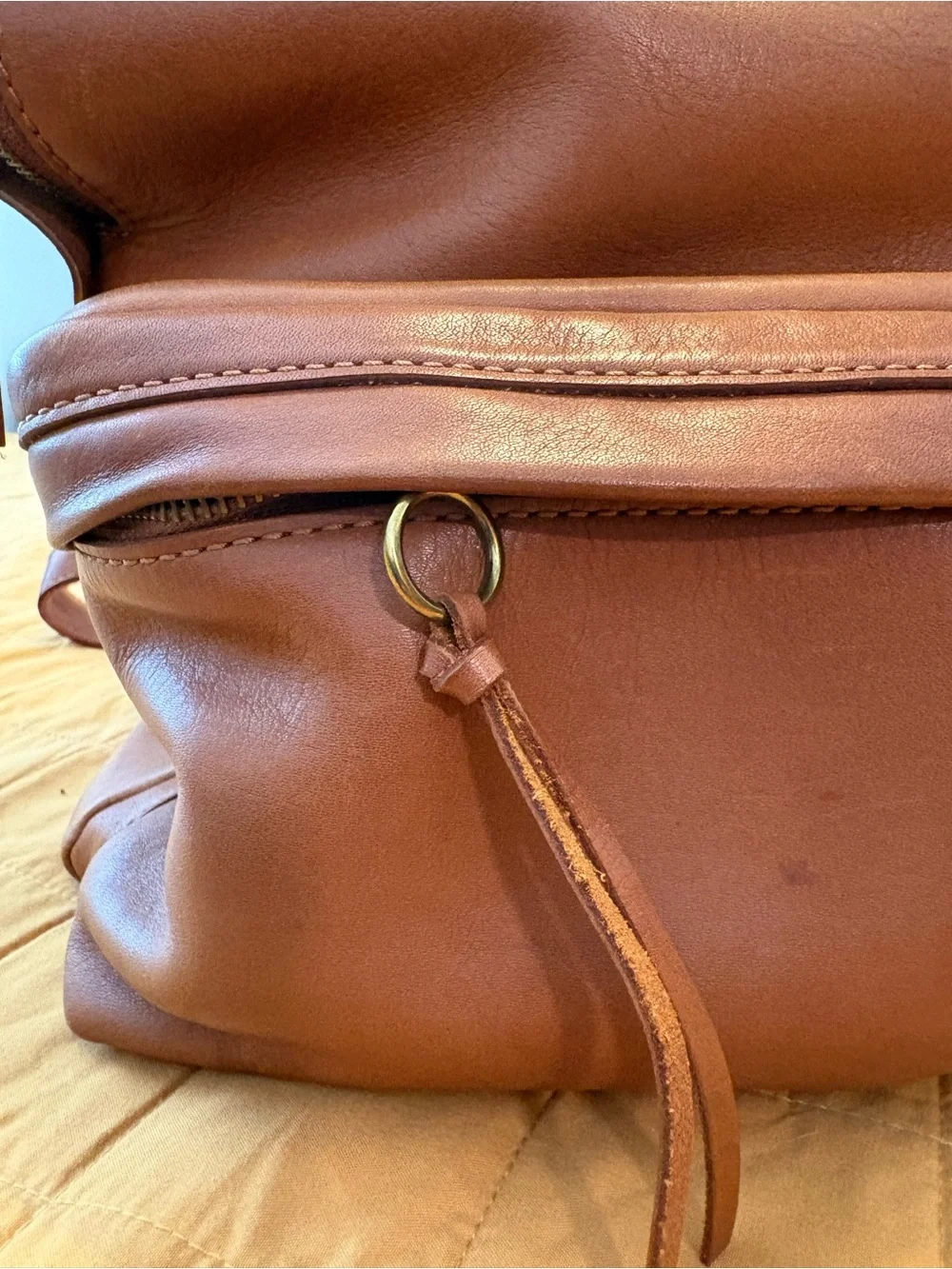 Madewell Cognac Brown Leather Backpack